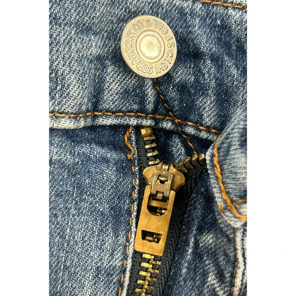Levi's 502 Premium Men Stretch Blue Jean 33x32 (32x28) Big E Medium Wash Tapered